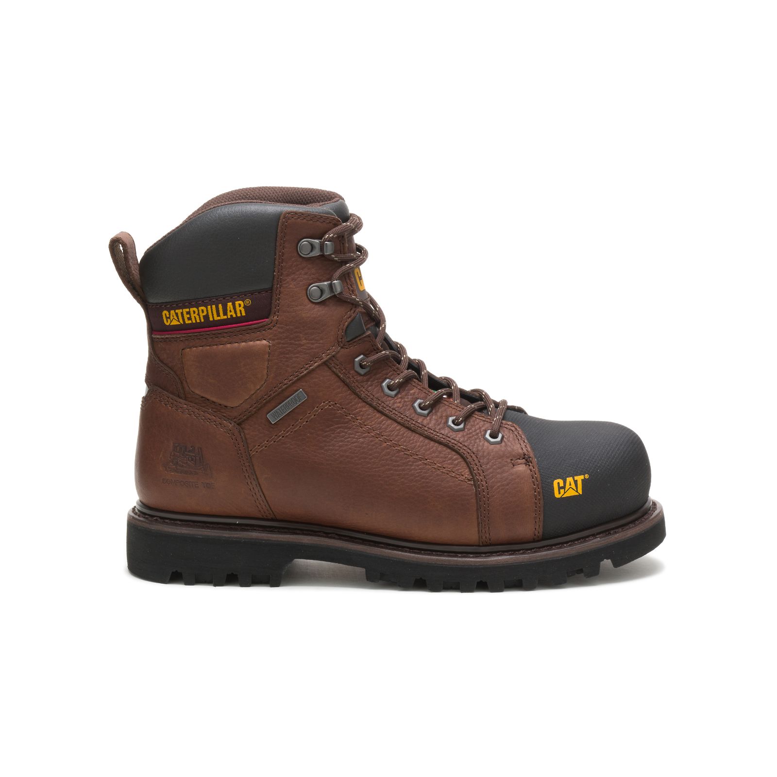 Caterpillar Men's Control 6" Waterproof Tx Composite Toe Csa Work Boots Brown CAT-41952